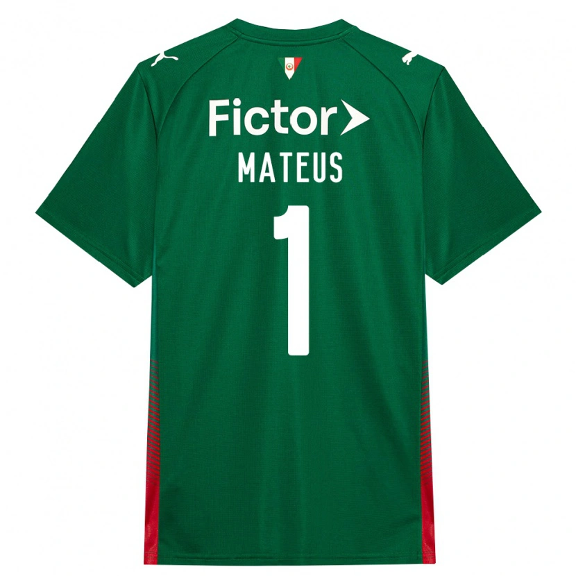 Danxen Mænd Mateus #1 Grøn Rød Hvid Hjemmebane Spillertrøjer 2026/27 Trøje T-Shirt