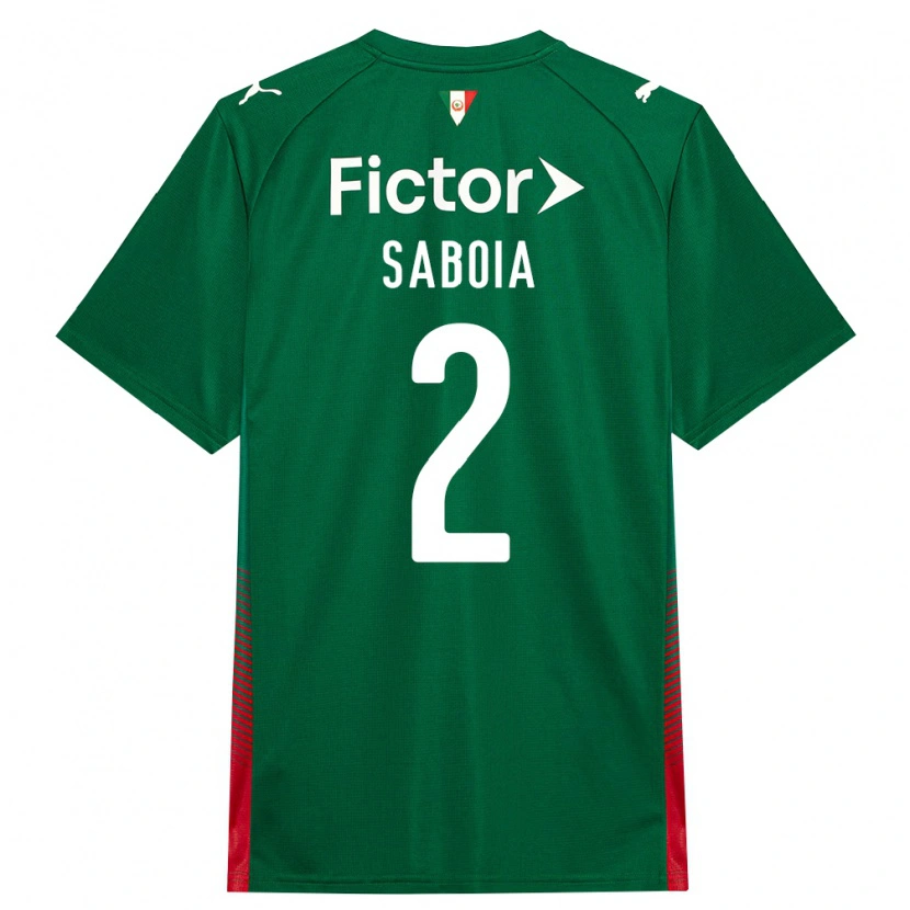 Danxen Mænd Luis Saboia #2 Grøn Rød Hvid Hjemmebane Spillertrøjer 2026/27 Trøje T-Shirt