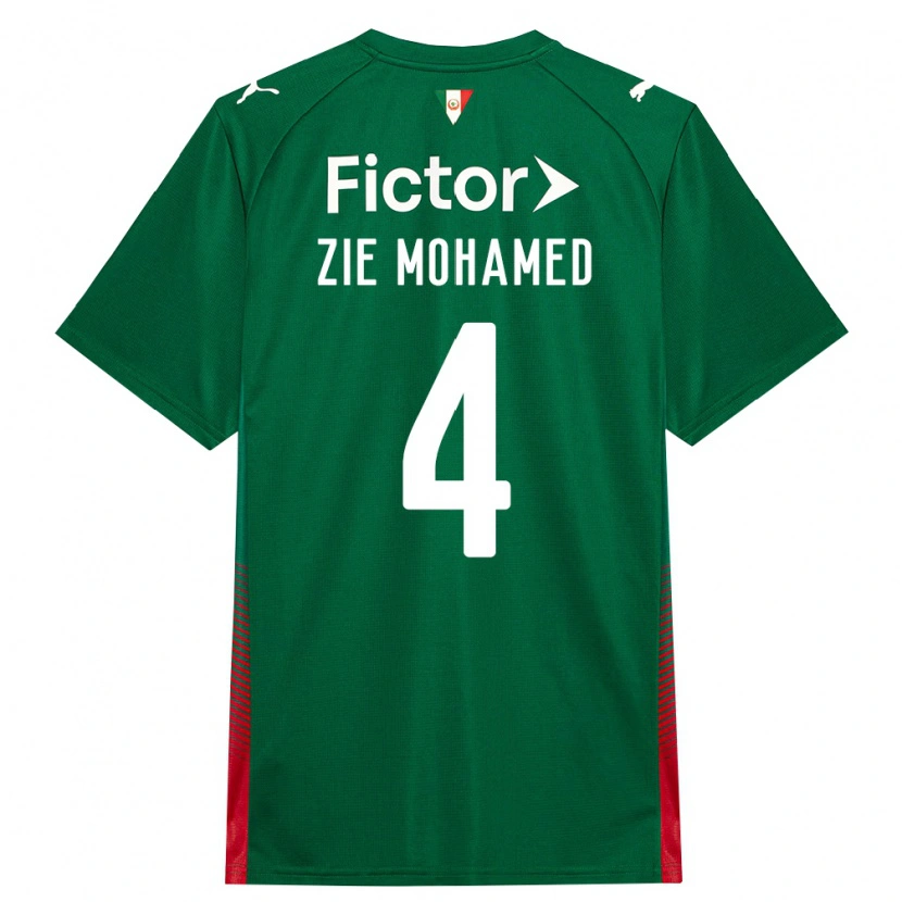 Danxen Mænd Kone Zie Mohamed #4 Grøn Rød Hvid Hjemmebane Spillertrøjer 2026/27 Trøje T-Shirt