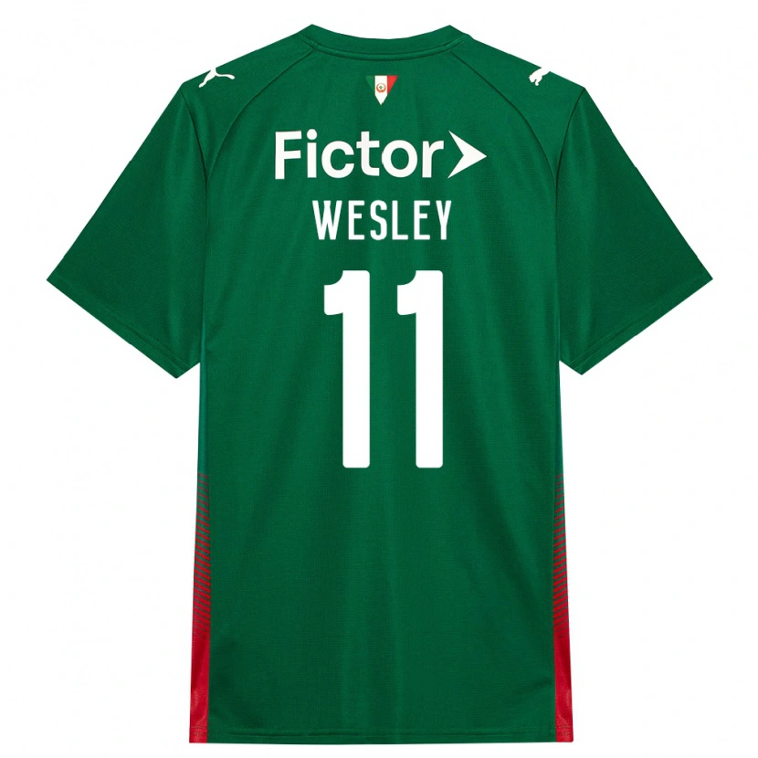 Danxen Mænd Wesley #11 Grøn Rød Hvid Hjemmebane Spillertrøjer 2026/27 Trøje T-Shirt