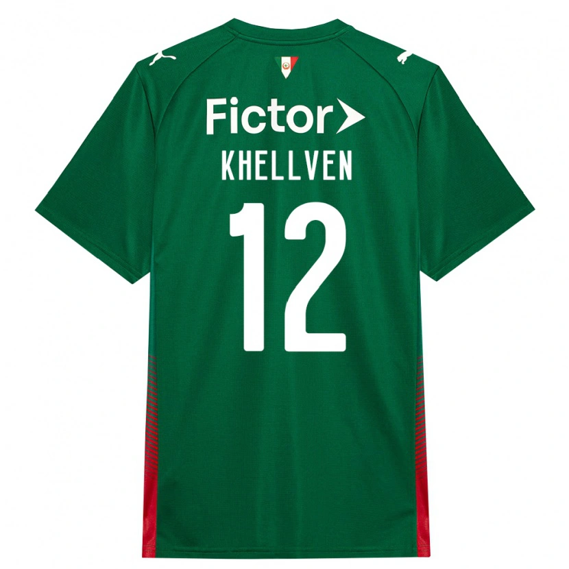 Danxen Mænd Khellven Douglas Silva Oliveira #12 Grøn Rød Hvid Hjemmebane Spillertrøjer 2026/27 Trøje T-Shirt