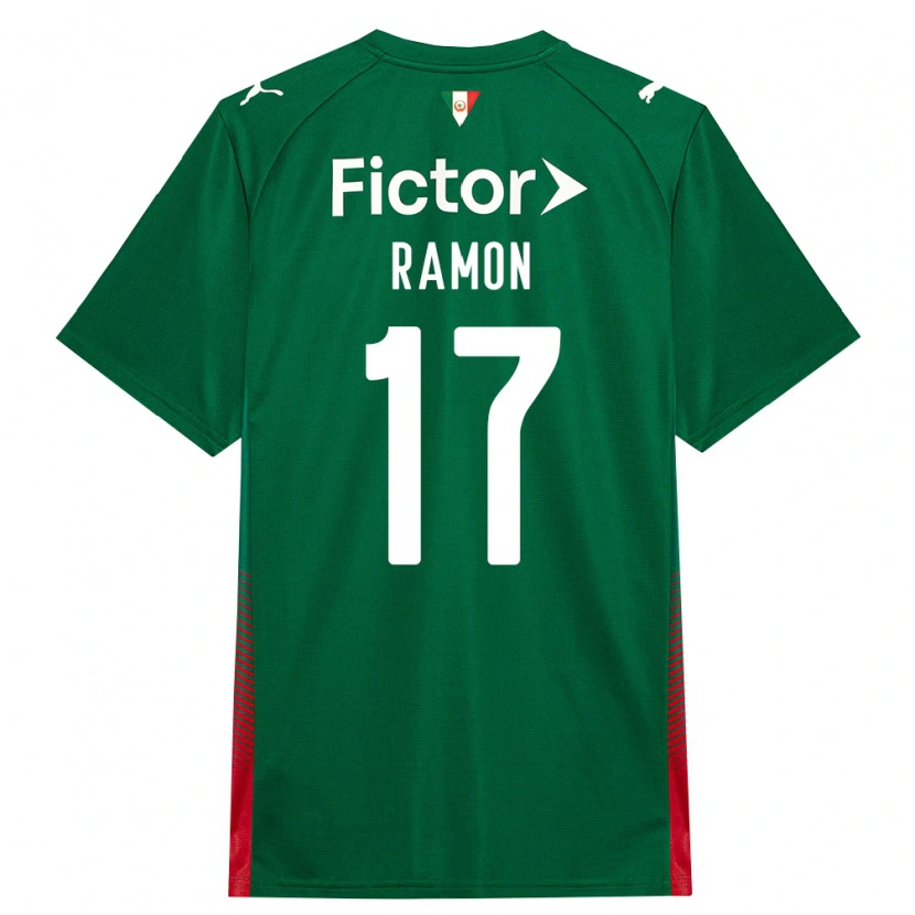 Danxen Mænd Ramon Riquelme #17 Grøn Rød Hvid Hjemmebane Spillertrøjer 2026/27 Trøje T-Shirt