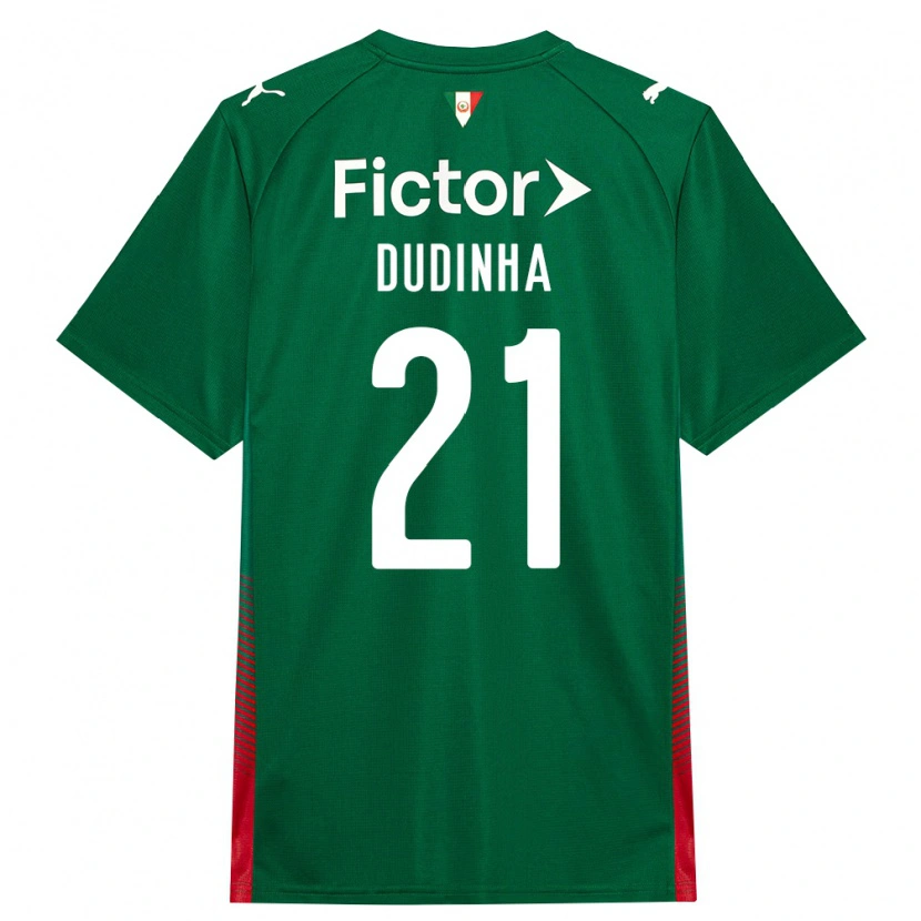 Danxen Mænd Dudinha #21 Grøn Rød Hvid Hjemmebane Spillertrøjer 2026/27 Trøje T-Shirt