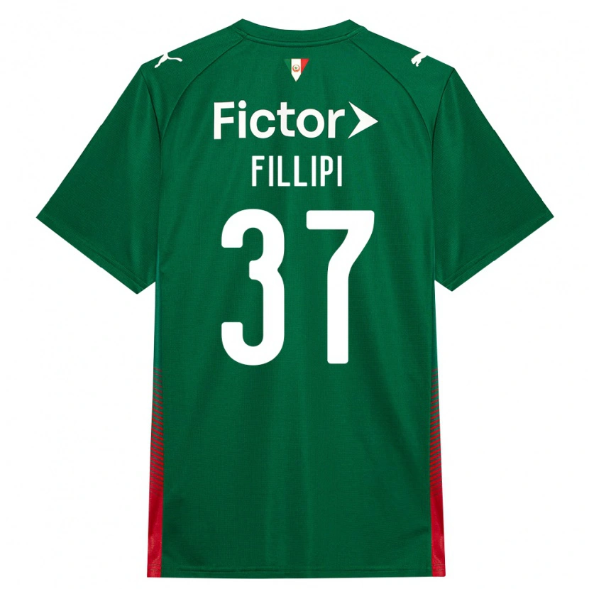Danxen Mænd Riquelme Fillipi #37 Grøn Rød Hvid Hjemmebane Spillertrøjer 2026/27 Trøje T-Shirt