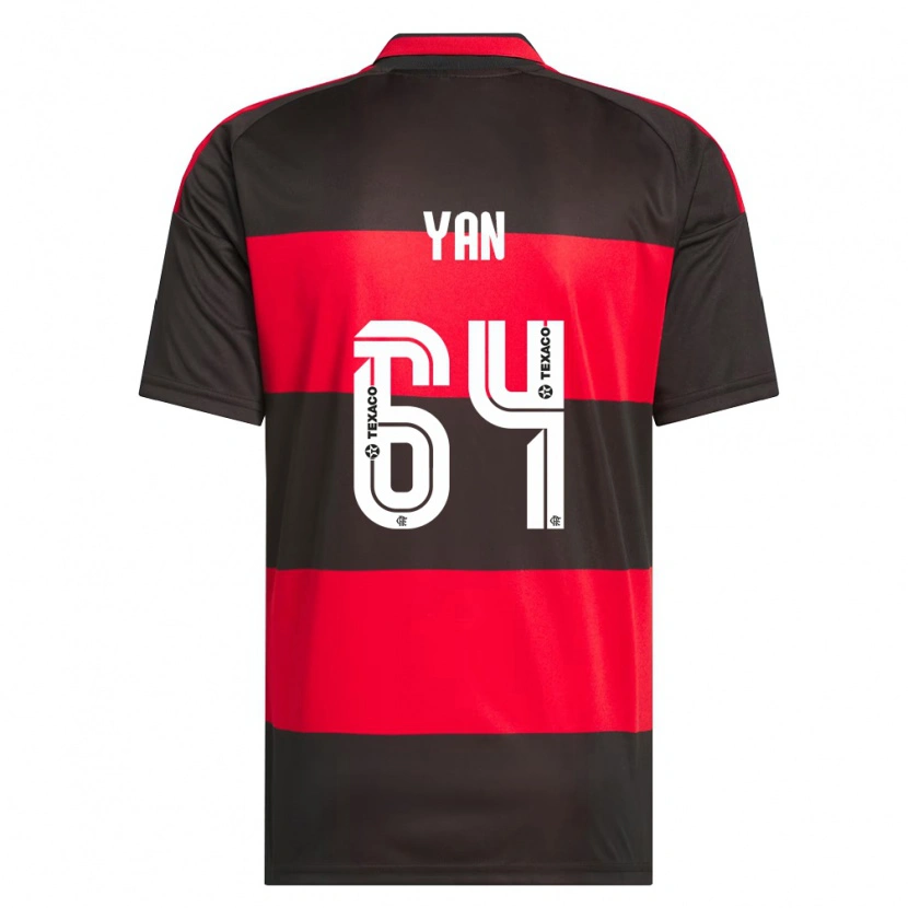 Danxen Mænd Wallace Yan #64 Rød Sort Hvid Hjemmebane Spillertrøjer 2026/27 Trøje T-Shirt