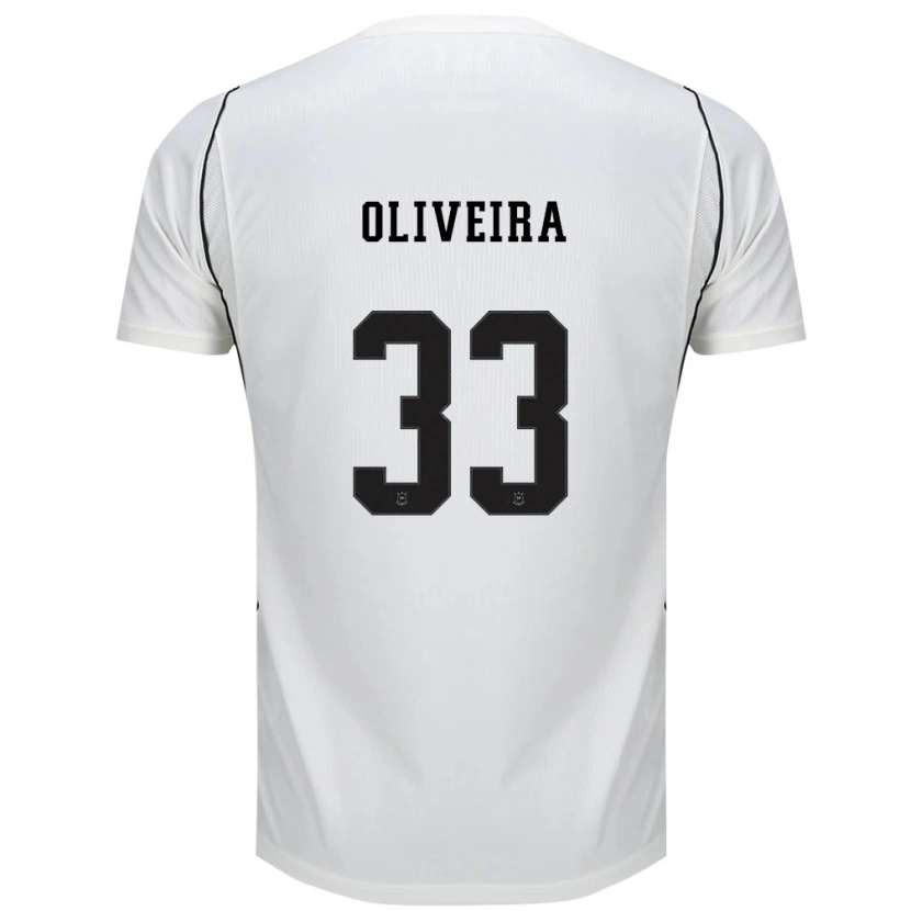 Danxen Mænd Ruan Oliveira #33 Hvid Sort Rød Hjemmebane Spillertrøjer 2026/27 Trøje T-Shirt