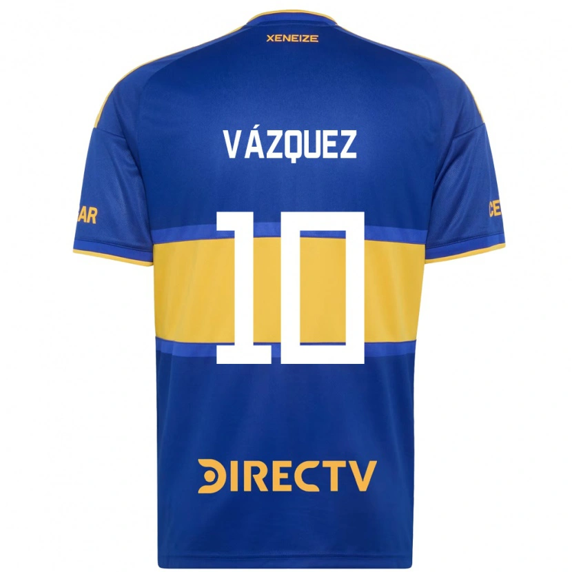 Danxen Mænd Lucas Vázquez #10 Kongelig Blå Gul Hjemmebane Spillertrøjer 2026/27 Trøje T-Shirt