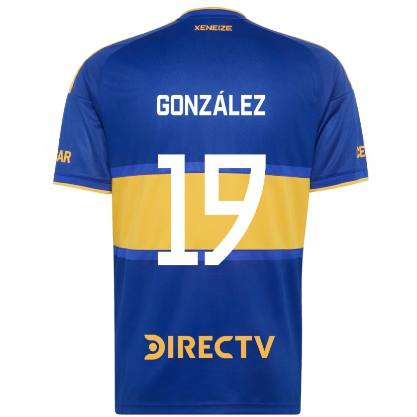 Danxen Mænd Ezequiel González #19 Kongelig Blå Gul Hjemmebane Spillertrøjer 2026/27 Trøje T-Shirt
