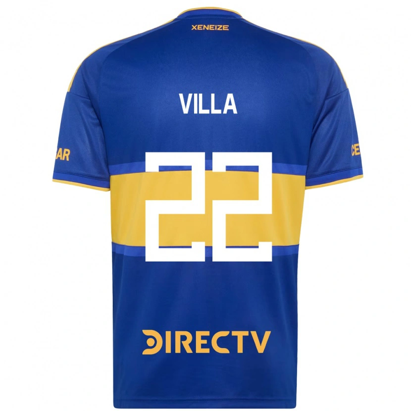 Danxen Mænd Sebastián Villa #22 Kongelig Blå Gul Hjemmebane Spillertrøjer 2026/27 Trøje T-Shirt