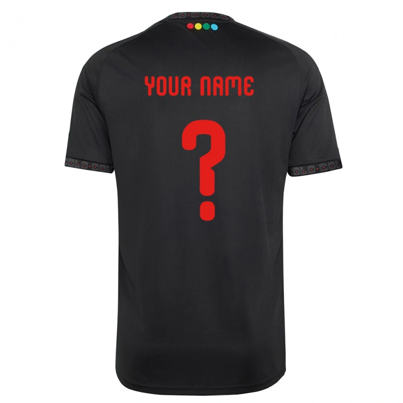 Danxen Mænd Dit Navn #0 Sort Rød Udebane Spillertrøjer 2026/27 Trøje T-Shirt