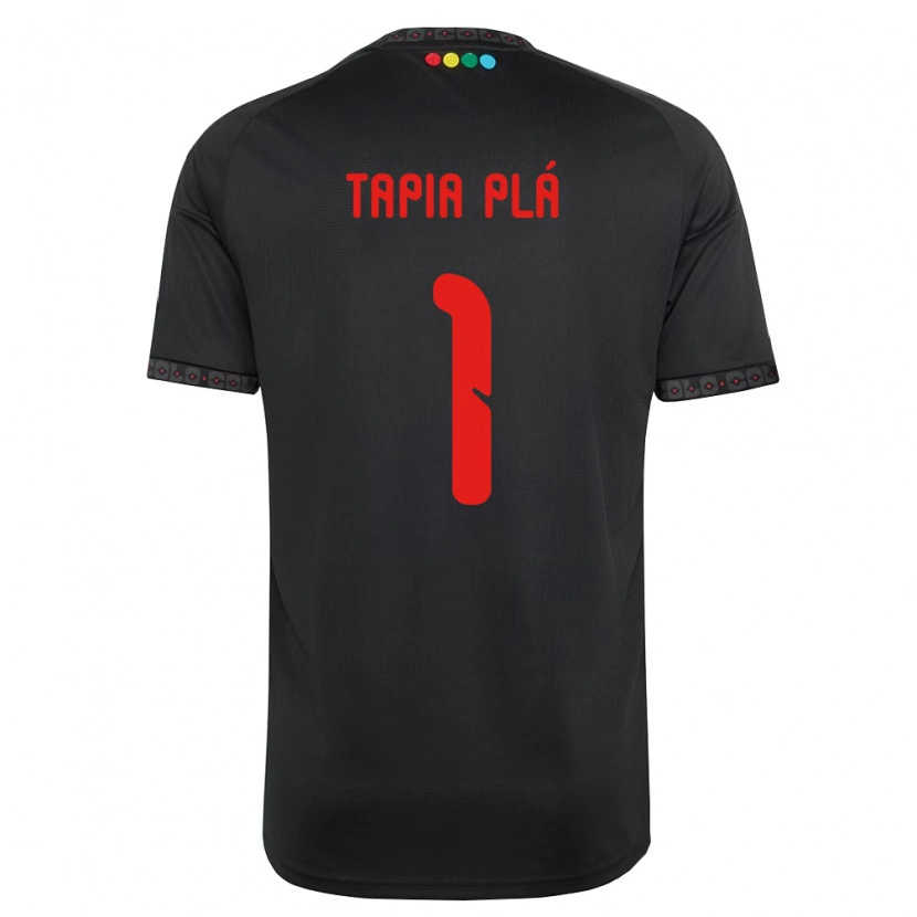 Danxen Mænd Santiago Tapia Plá #1 Sort Rød Udebane Spillertrøjer 2026/27 Trøje T-Shirt