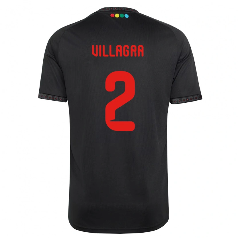 Danxen Mænd Jonathan Villagra #2 Sort Rød Udebane Spillertrøjer 2026/27 Trøje T-Shirt