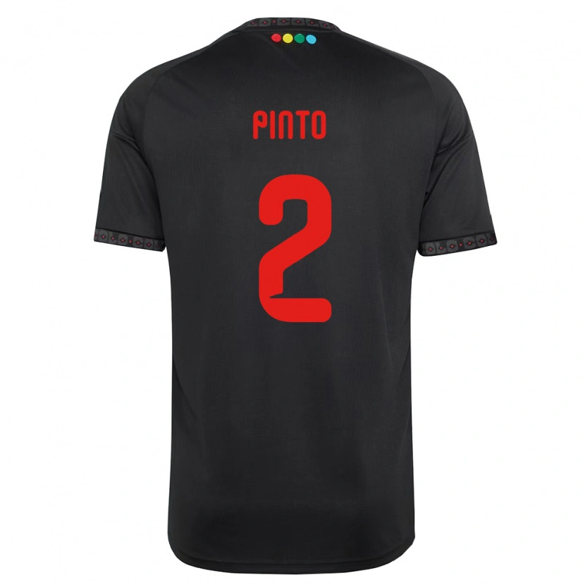 Danxen Mænd Matías Pinto #2 Sort Rød Udebane Spillertrøjer 2026/27 Trøje T-Shirt