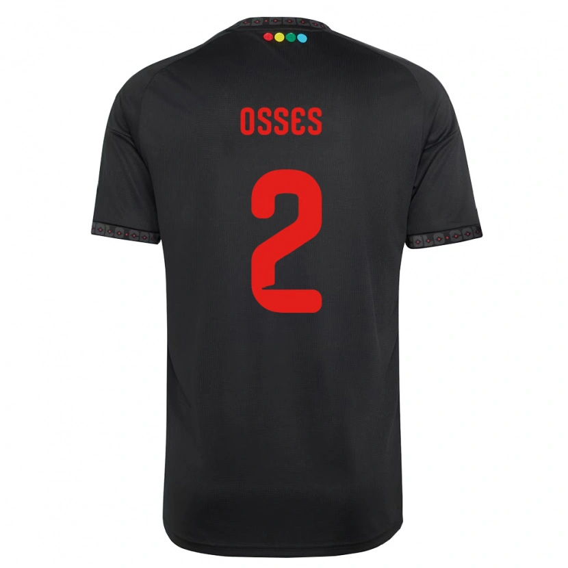 Danxen Mænd Martina Osses #2 Sort Rød Udebane Spillertrøjer 2026/27 Trøje T-Shirt