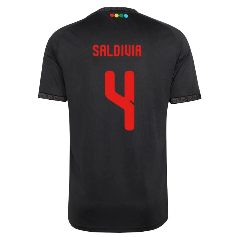 Danxen Mænd Alan Saldivia #4 Sort Rød Udebane Spillertrøjer 2026/27 Trøje T-Shirt
