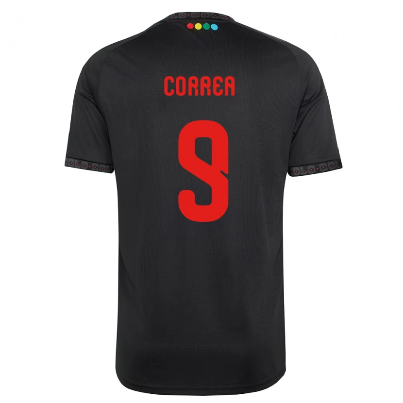 Danxen Mænd Javier Correa #9 Sort Rød Udebane Spillertrøjer 2026/27 Trøje T-Shirt