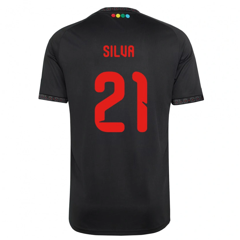 Danxen Mænd Agustin Silva #21 Sort Rød Udebane Spillertrøjer 2026/27 Trøje T-Shirt