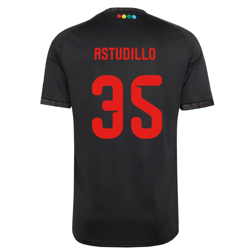 Danxen Mænd Jerall Astudillo #35 Sort Rød Udebane Spillertrøjer 2026/27 Trøje T-Shirt