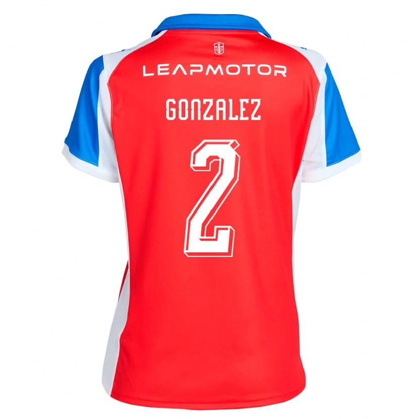 Danxen Mænd Daniel González #2 Rød Blå Udebane Spillertrøjer 2026/27 Trøje T-Shirt