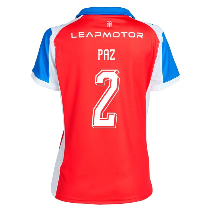 Danxen Mænd Nehuen Paz #2 Rød Blå Udebane Spillertrøjer 2026/27 Trøje T-Shirt