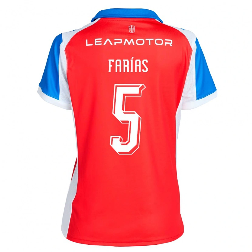 Danxen Mænd Agustín Farías #5 Rød Blå Udebane Spillertrøjer 2026/27 Trøje T-Shirt