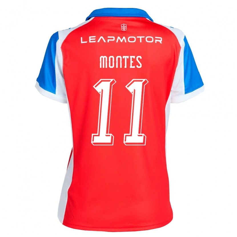 Danxen Mænd Clemente Montes #11 Rød Blå Udebane Spillertrøjer 2026/27 Trøje T-Shirt