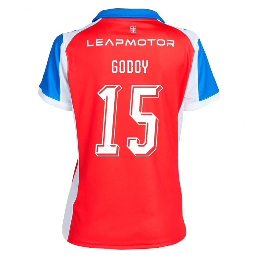 Danxen Mænd Martín Godoy #15 Rød Blå Udebane Spillertrøjer 2026/27 Trøje T-Shirt