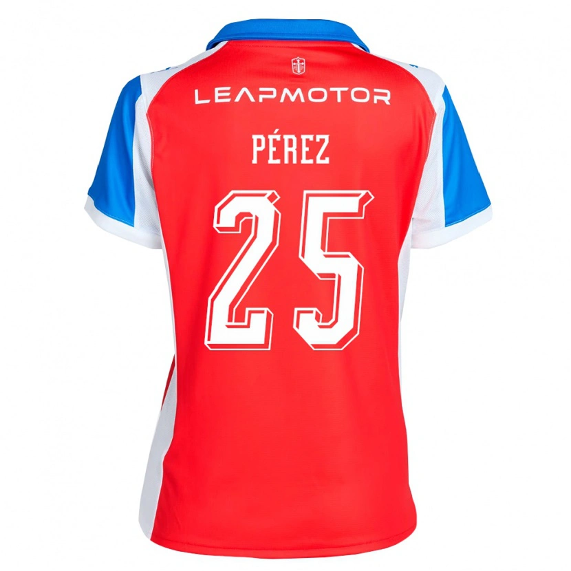 Danxen Mænd Sebastián Pérez #25 Rød Blå Udebane Spillertrøjer 2026/27 Trøje T-Shirt
