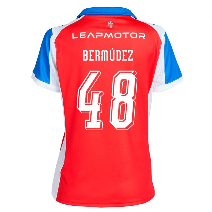 Danxen Mænd Diego Bermúdez #48 Rød Blå Udebane Spillertrøjer 2026/27 Trøje T-Shirt