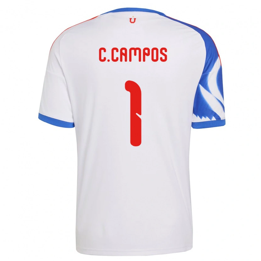 Danxen Mænd Cristóbal Campos #1 Hvid Marineblå Udebane Spillertrøjer 2026/27 Trøje T-Shirt