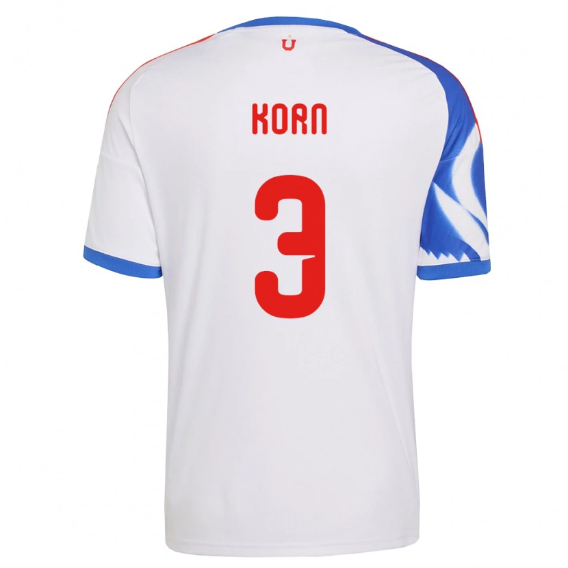 Danxen Mænd Agustín Korn #3 Hvid Marineblå Udebane Spillertrøjer 2026/27 Trøje T-Shirt