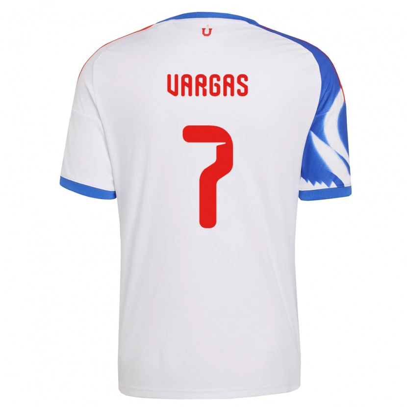 Danxen Mænd Jeisson Vargas #7 Hvid Marineblå Udebane Spillertrøjer 2026/27 Trøje T-Shirt