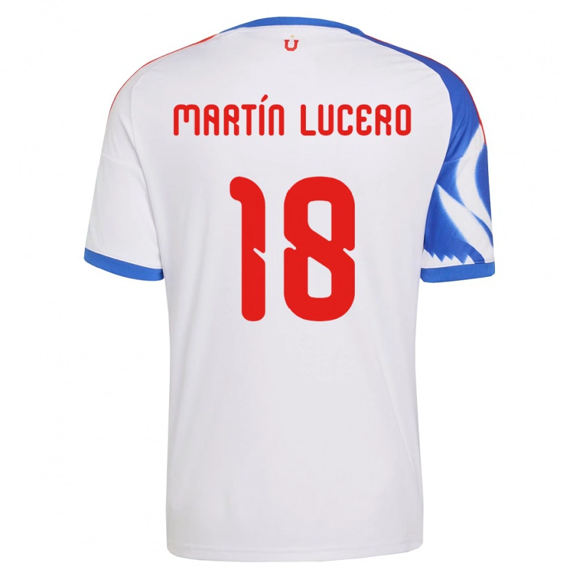 Danxen Mænd Juan Martín Lucero #18 Hvid Marineblå Udebane Spillertrøjer 2026/27 Trøje T-Shirt