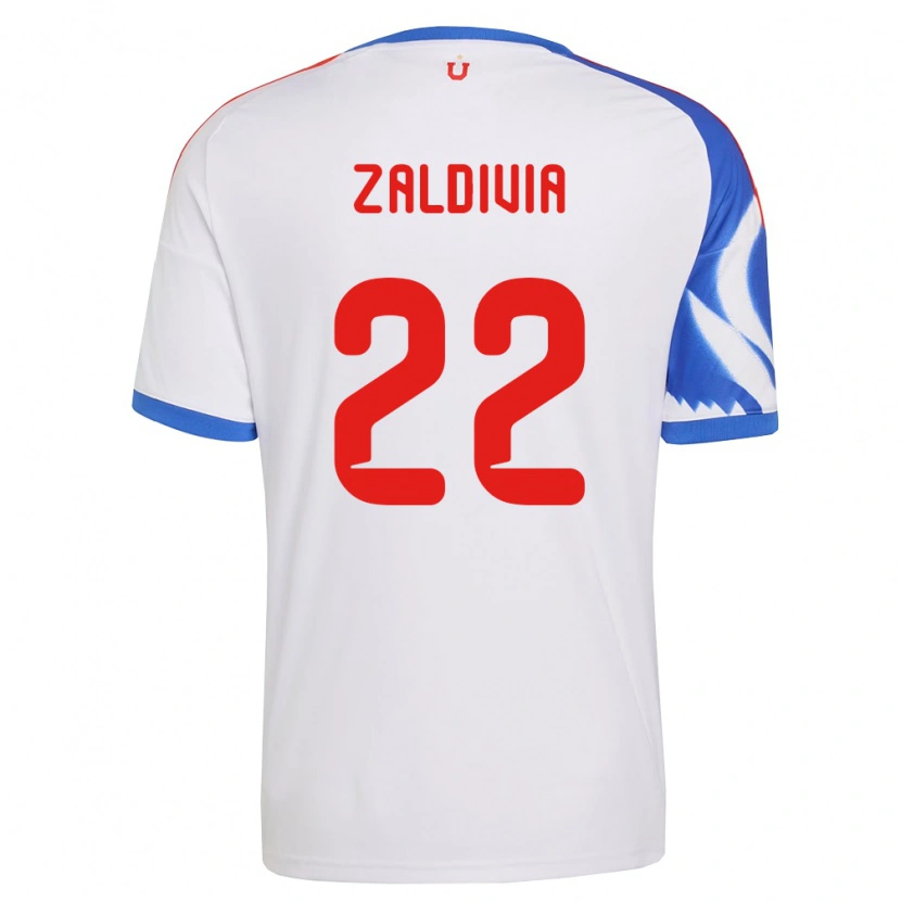 Danxen Mænd Matías Zaldivia #22 Hvid Marineblå Udebane Spillertrøjer 2026/27 Trøje T-Shirt