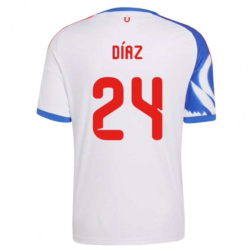 Danxen Mænd Antonio Díaz #24 Hvid Marineblå Udebane Spillertrøjer 2026/27 Trøje T-Shirt