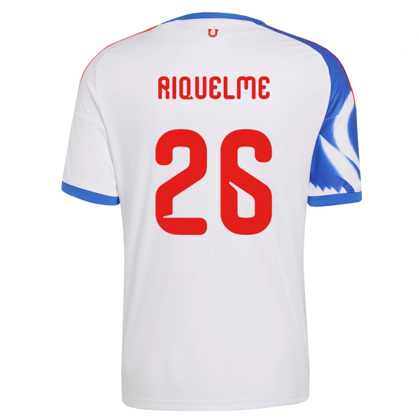 Danxen Mænd Matías Riquelme #26 Hvid Marineblå Udebane Spillertrøjer 2026/27 Trøje T-Shirt