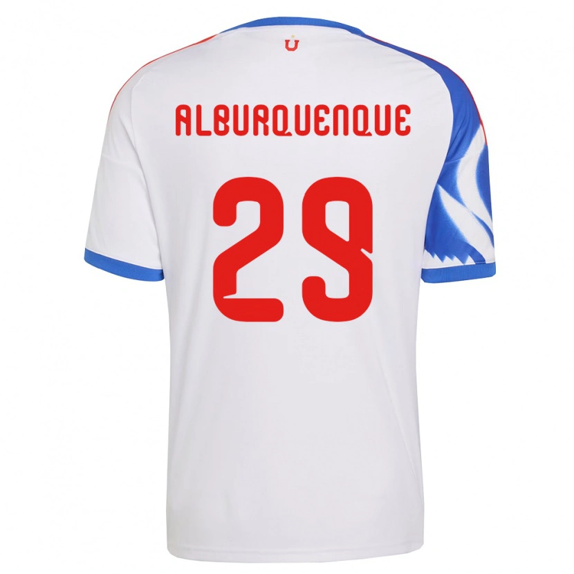 Danxen Mænd José Alburquenque #29 Hvid Marineblå Udebane Spillertrøjer 2026/27 Trøje T-Shirt