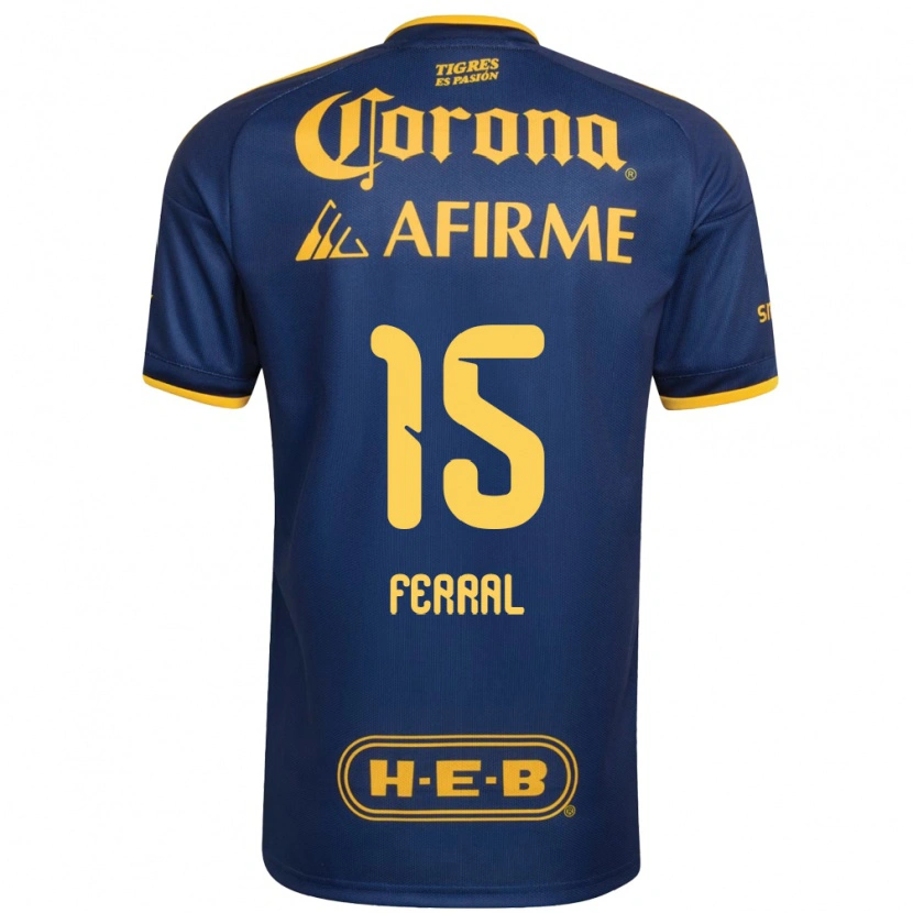 Danxen Mænd Cristina Ferral #15 Kongelig Blå Gul Udebane Spillertrøjer 2026/27 Trøje T-Shirt