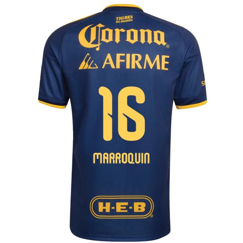 Danxen Mænd Ammanda Marroquin #16 Kongelig Blå Gul Udebane Spillertrøjer 2026/27 Trøje T-Shirt