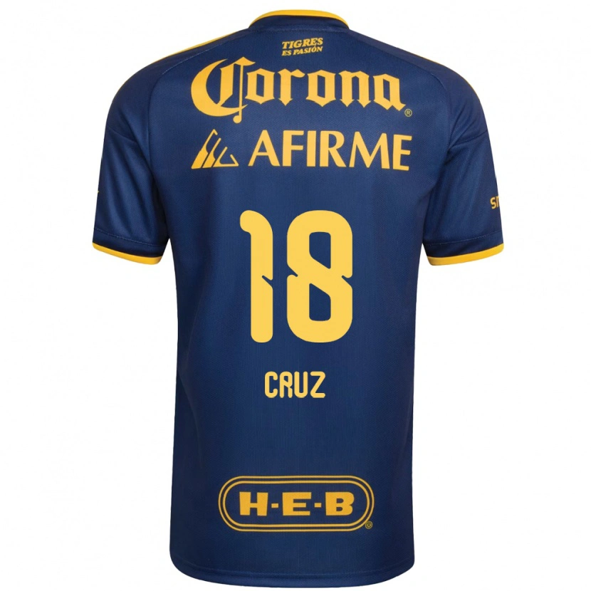 Danxen Mænd Belen Cruz #18 Kongelig Blå Gul Udebane Spillertrøjer 2026/27 Trøje T-Shirt