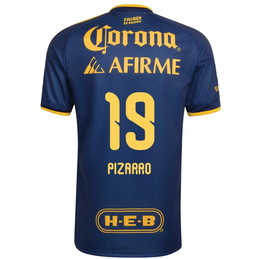 Danxen Mænd Guido Pizarro #19 Kongelig Blå Gul Udebane Spillertrøjer 2026/27 Trøje T-Shirt