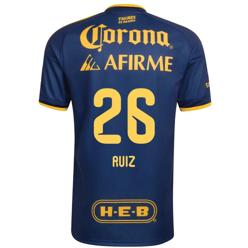 Danxen Mænd Michel Ruiz #26 Kongelig Blå Gul Udebane Spillertrøjer 2026/27 Trøje T-Shirt