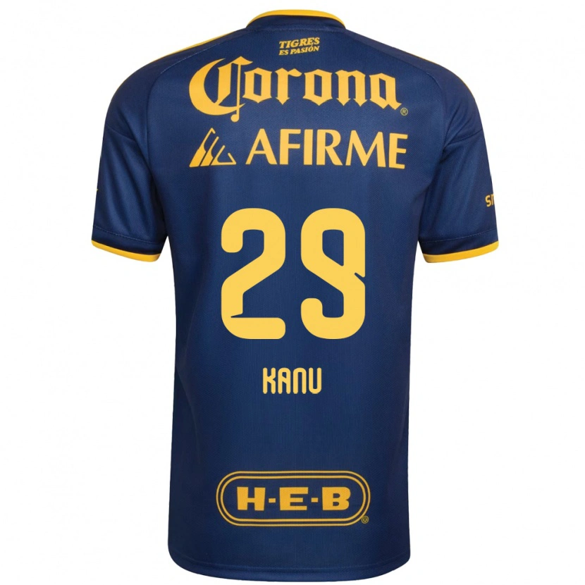Danxen Mænd Uchenna Kanu #29 Kongelig Blå Gul Udebane Spillertrøjer 2026/27 Trøje T-Shirt