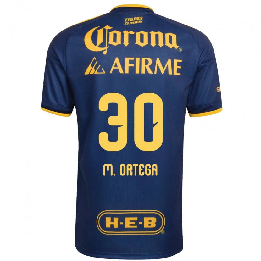 Danxen Mænd Miguel Ortega #30 Kongelig Blå Gul Udebane Spillertrøjer 2026/27 Trøje T-Shirt