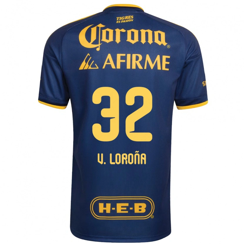Danxen Mænd Vladímir Loroña #32 Kongelig Blå Gul Udebane Spillertrøjer 2026/27 Trøje T-Shirt