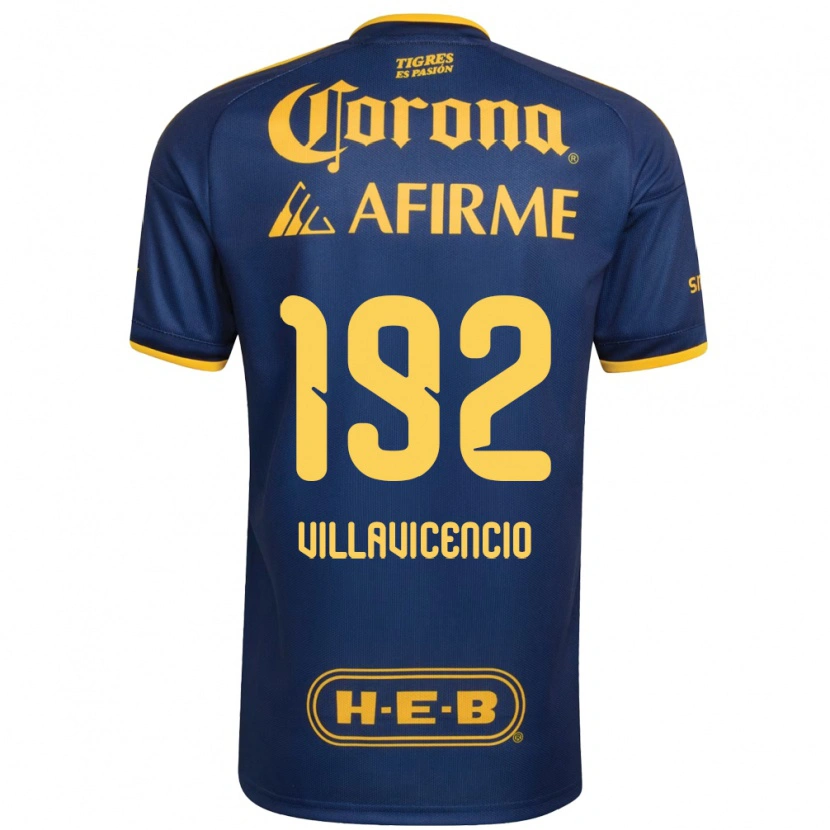 Danxen Mænd Edgar Villavicencio #192 Kongelig Blå Gul Udebane Spillertrøjer 2026/27 Trøje T-Shirt