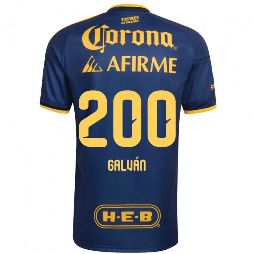 Danxen Mænd Isaias Galván #200 Kongelig Blå Gul Udebane Spillertrøjer 2026/27 Trøje T-Shirt