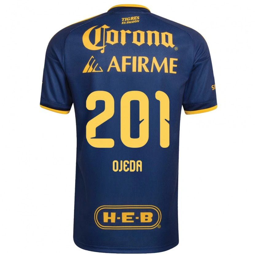 Danxen Mænd Diego Ojeda #201 Kongelig Blå Gul Udebane Spillertrøjer 2026/27 Trøje T-Shirt