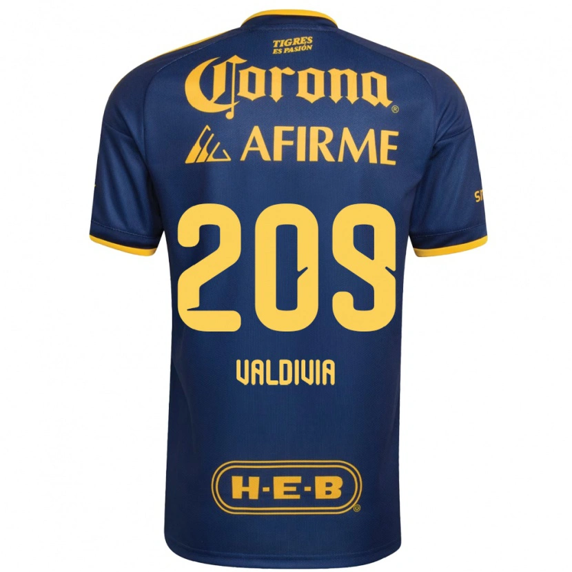 Danxen Mænd Karol Valdivia #209 Kongelig Blå Gul Udebane Spillertrøjer 2026/27 Trøje T-Shirt