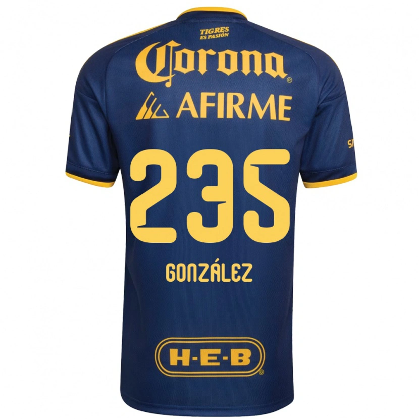 Danxen Mænd Mauricio González #235 Kongelig Blå Gul Udebane Spillertrøjer 2026/27 Trøje T-Shirt